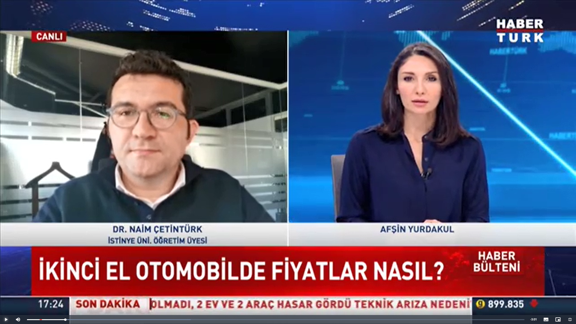 Uluslararası Ticaret ve İşletmecilik Bölümü Öğretim Üyesi Dr. Naim Çetintürk Habertürk TV'de otomotiv piyasasını yorumladı. 