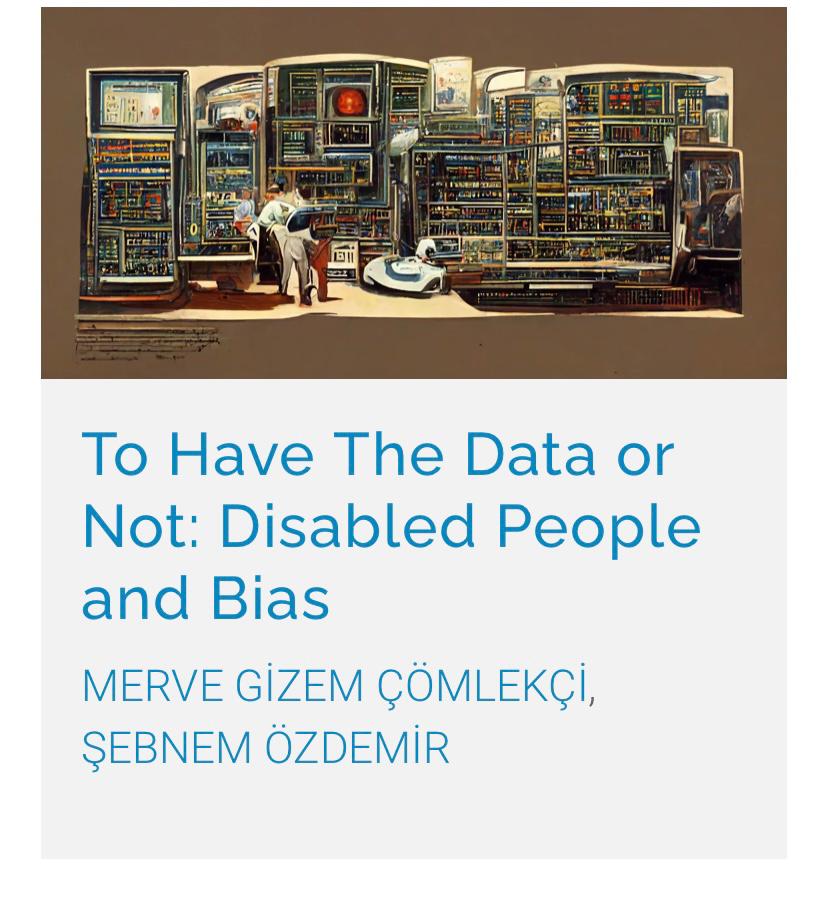 "To Have The Data or Not : Disabled People and Bias"