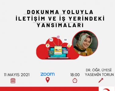 Uluslararası Ticaret ve İşletmecilik bölümü Öğretim Üyesi Yasemin Torun İSÜ Kızılay kulübü tarafından düzenlenen "Dokunma Yoluyla İletişim ve İş Yerindeki Yansımaları" başlıklı seminerde iletişimde dokunmanın yeri dokunma türleri, dokunmanın duygusal anlamları ve aktardığı mesajlar,  dokunma nedenleri ve amaçları, dokunma şekilleri, profesyonel hayatta en sık kullanılan dokunma şekillerinden tokalaşma, ve el sıkışma biçimleri ve bu davranışlarda dikkat edilmesi gerekenler gibi konulara değinecektir.