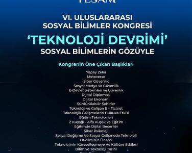 Bölüm Başkanımız Doç. Dr. Şebnem Özdemir, TESAM tarafından düzenlenen Teknoloji Devrimi Kongresi'nin Dijital Döngüsel Ekonomi ve Yapay Zeka bölümüne konuşmacı olmak üzere katıldı.