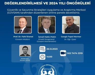 2023 Yılının Uluslararası İlişkiler Açısından Değerlendirilmesi ve 2024 Yılı Öngörüleri 